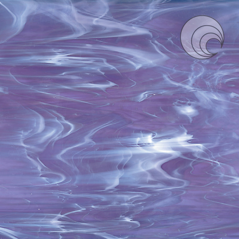 Light Grape, White Wispy Smooth Fusible Oceanside Sheet 843-92S-F