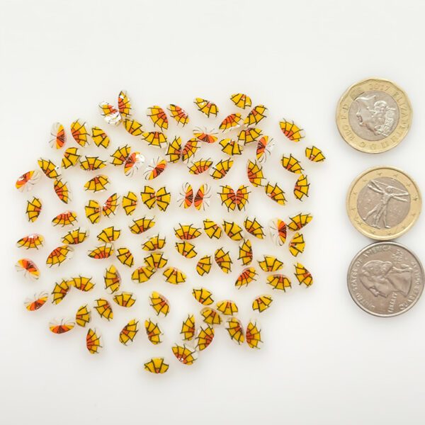 Golden Ember- Butterfly Millefiori Murrine Tabitha's Emporium COE090