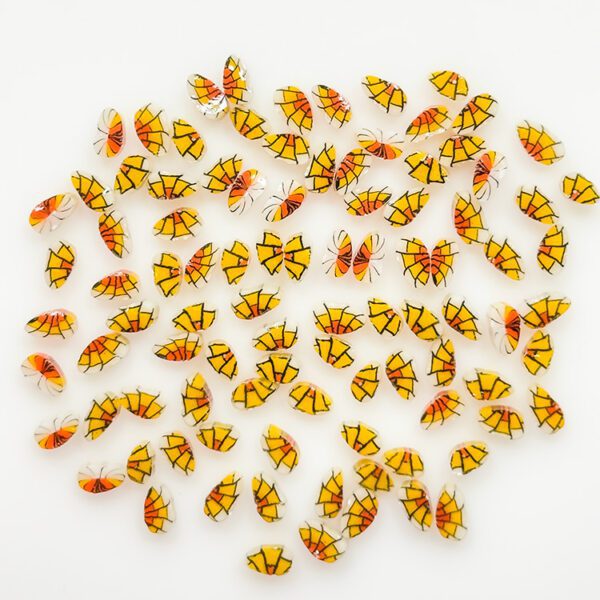 Golden Ember- Butterfly Millefiori Murrine Tabitha's Emporium COE090