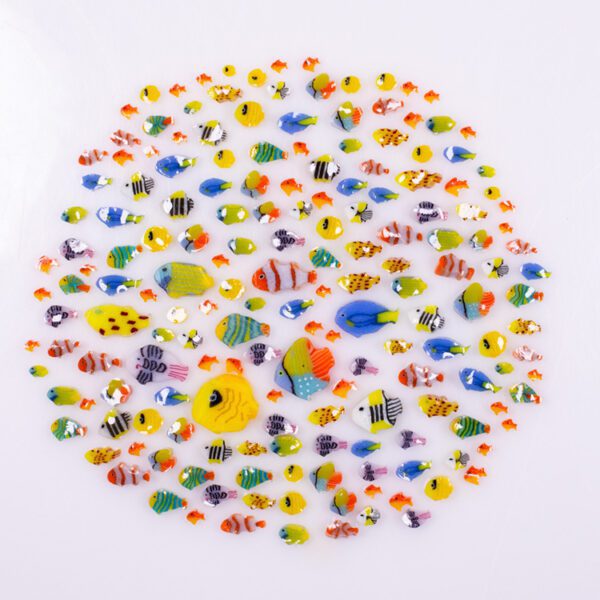 Mixed Size Tropical Fish Mix Millefiori Murrine Tabitha's Emporium COE090