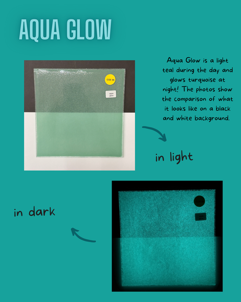 Aqua Glow Glass Sheet COE096 Studio Square