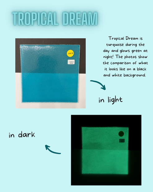 Tropical Dream Glow Glass Sheet COE096 Studio Square