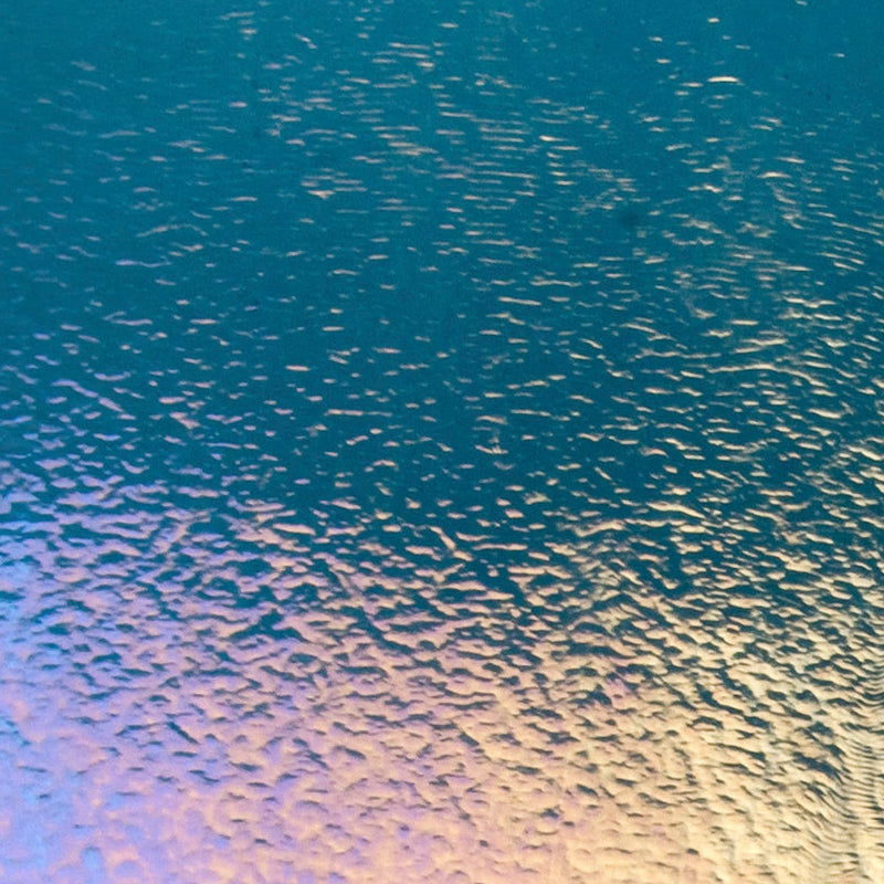 Aquamarine with Rainbow Iridescent Transparent Bullseye Sheet 1108 2MM