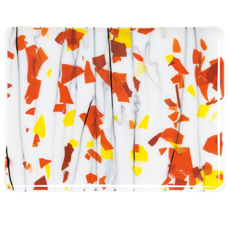 Autumn: Orange, Yellow and Red Collage on White Base 4011 3MM