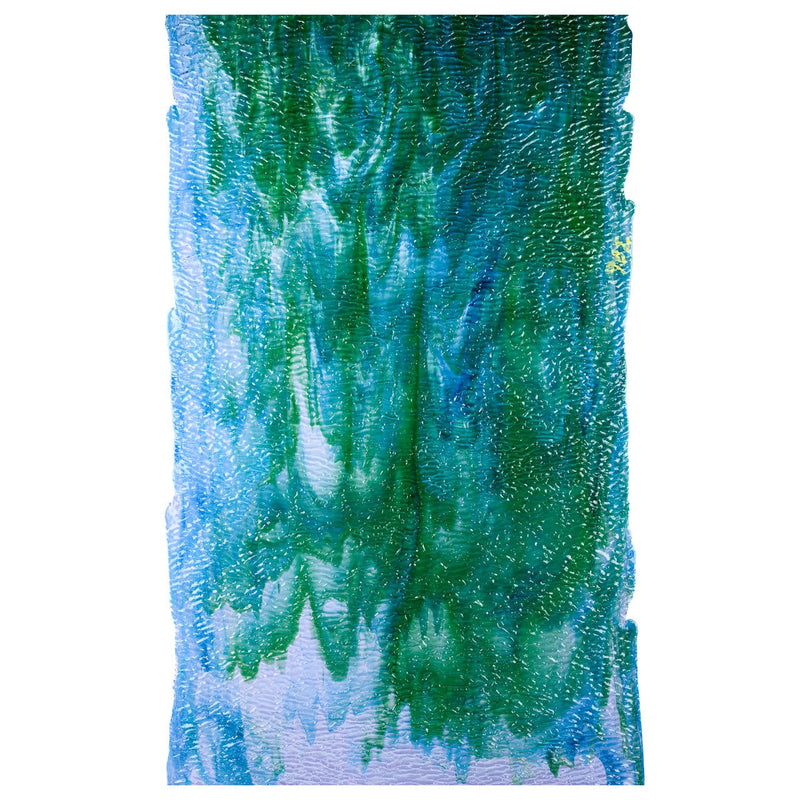 Azure Blue Opal, Jade Green Opal, Neo-lavender Transparent Bullseye Sheet Ripple 3045 3mm Half Sheet