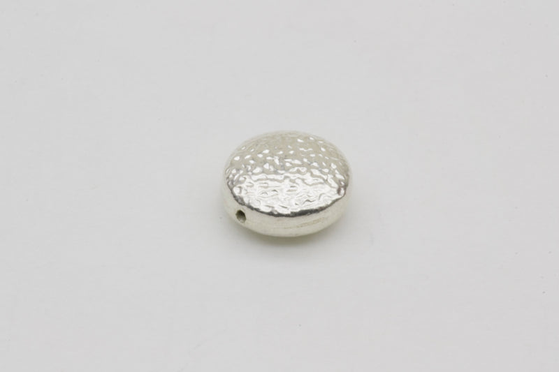 Ripple Circle Bead Sterling Silver