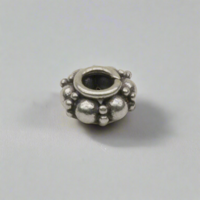 Pebbled Bead Sterling Silver
