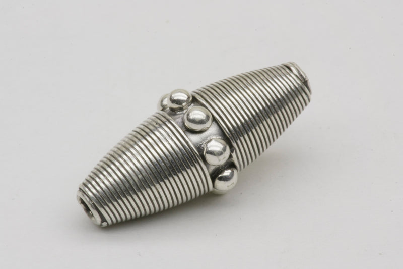 Elegant Swirl Bead Sterling Silver