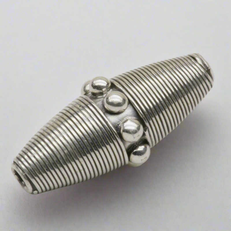 Elegant Swirl Bead Sterling Silver
