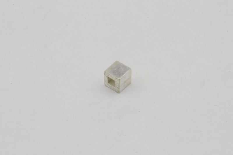 3mm Cube Bead Sterling Silver