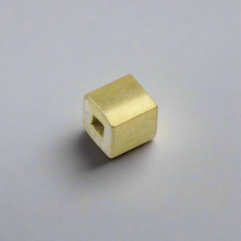 Vermeil Cube Bead 3mm