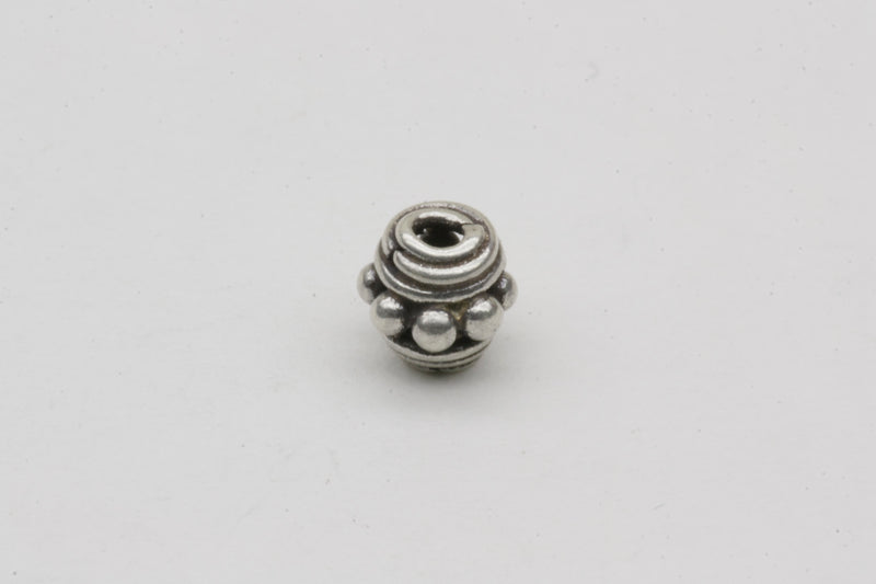 Daisy Swirl Bead Sterling Silver Large Size