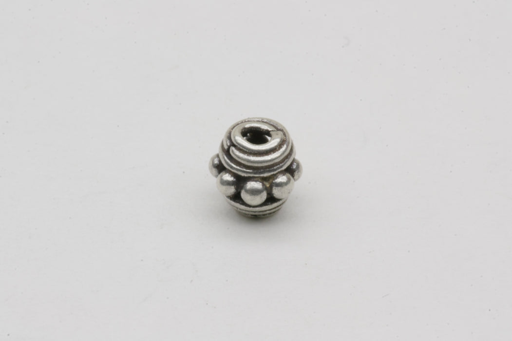 Daisy Swirl Bead Sterling Silver Large Size