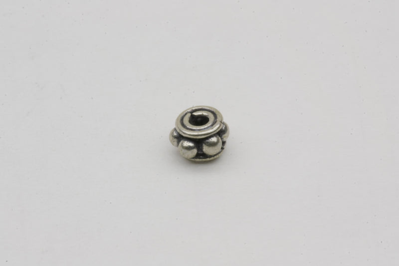 Daisy Swirl Bead Sterling Silver Medium Size