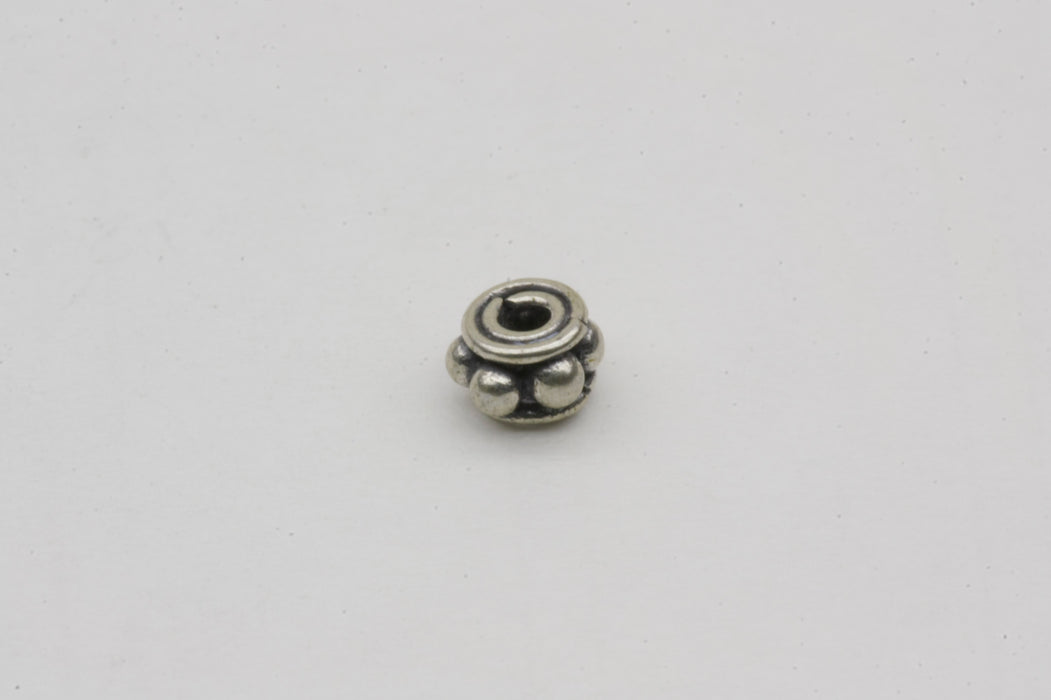 Daisy Swirl Bead Sterling Silver Medium Size