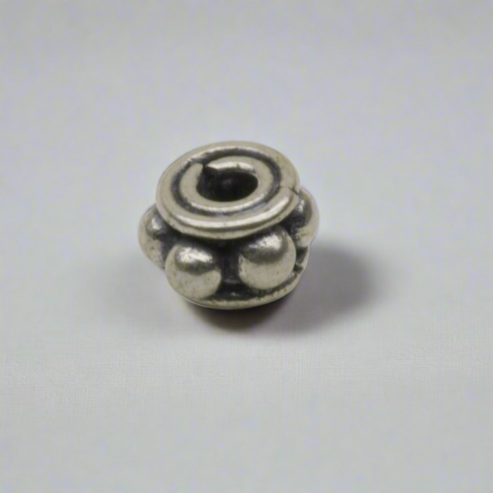 Daisy Swirl Bead Sterling Silver Medium Size