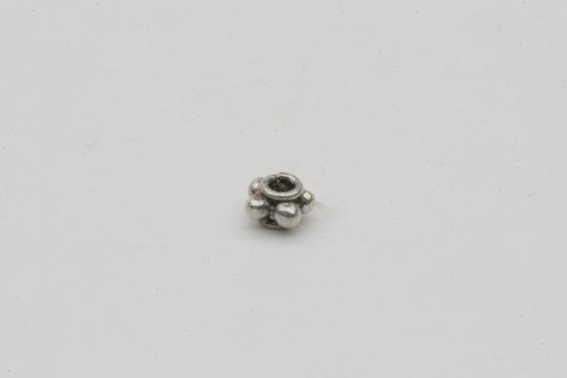Daisy Swirl Bead Sterling Silver Small Size