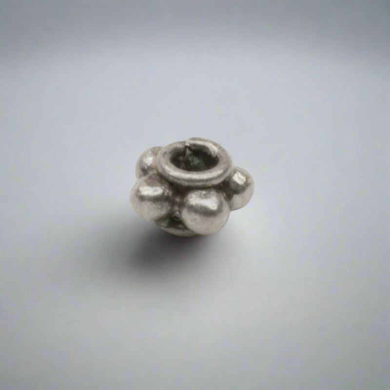 Daisy Swirl Bead Sterling Silver Small Size