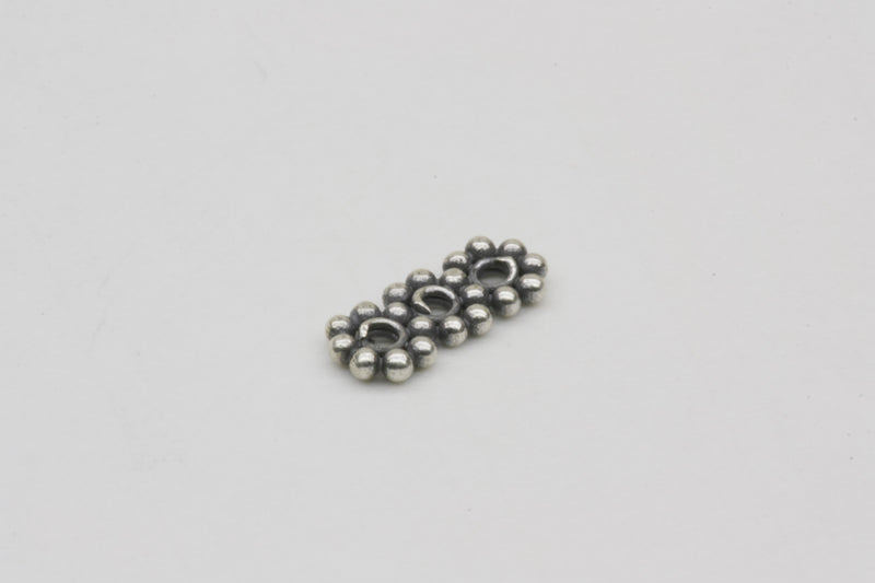 Triple Daisy Bead Sterling Silver