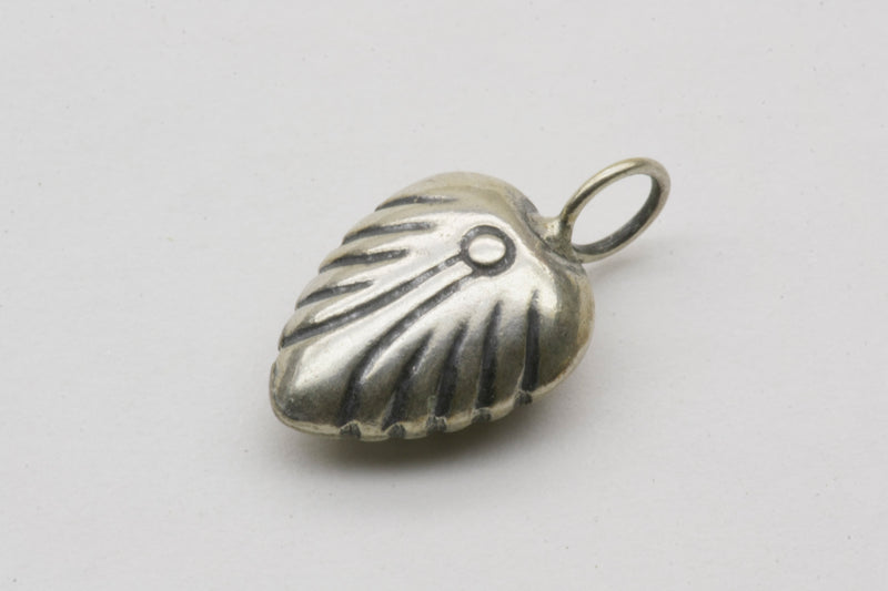 Vintage Heart Dangle Charm Sterling Silver