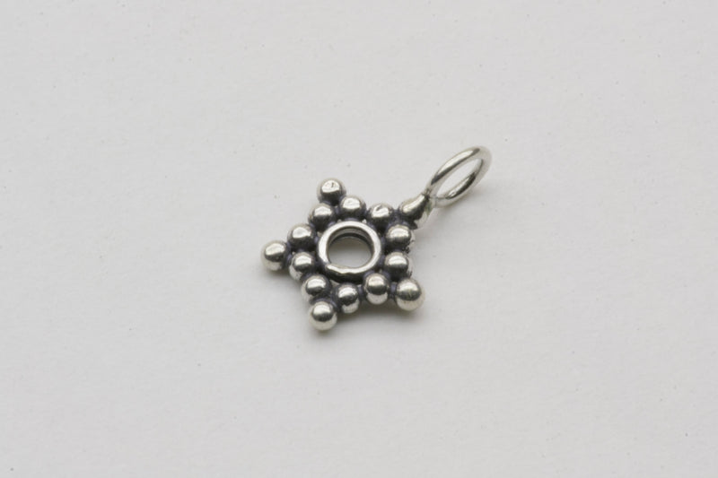 Starbust Dangle Charm Sterling Silver