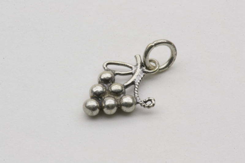 Grapes Dangle Charm Sterling Silver