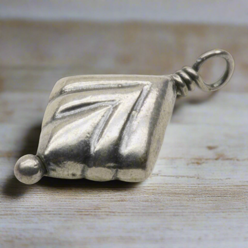 Unique Mermaid Shell Dangle Charm Sterling Silver