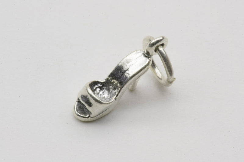 Cinderella Heel Dangle Charm Sterling Silver