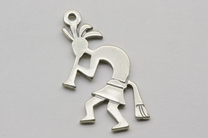 Kokopelli Dangle Charm Sterling Silver