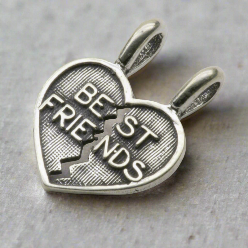 Broken Friendship Dangle Charm Sterling Silver