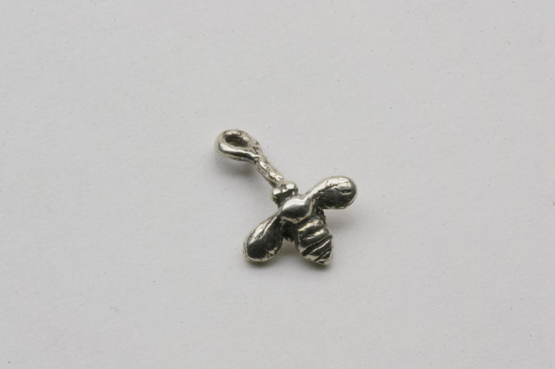 Bee Dangle Charm Sterling Silver