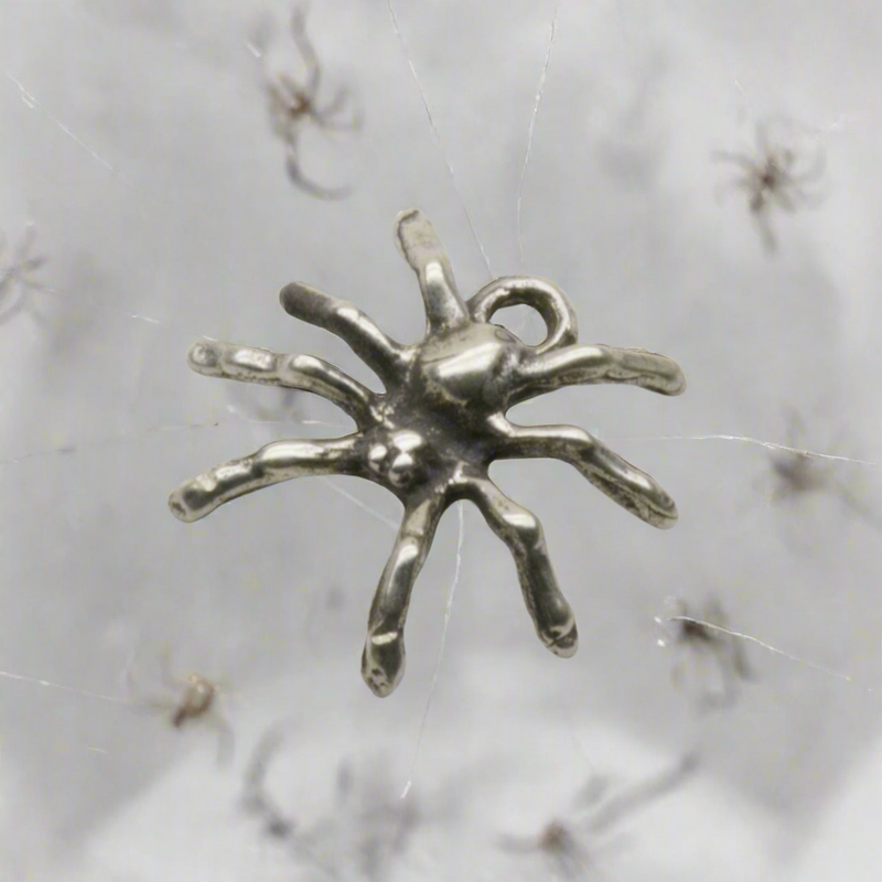 Spider Dangle Charm Sterling Silver