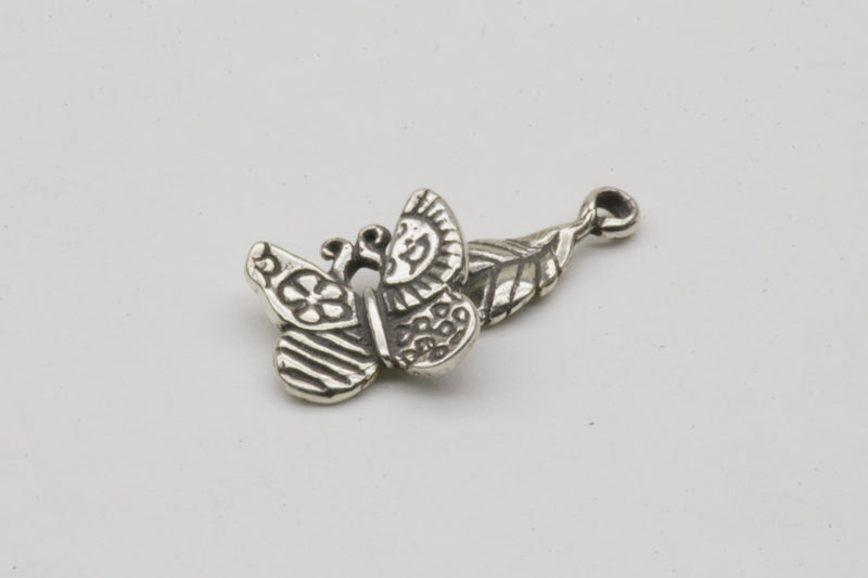 Butterfly Dangle Charm Sterling Silver