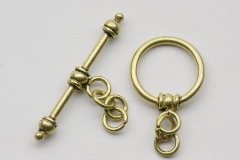 Antiqued Vermeil Rope Toggle
