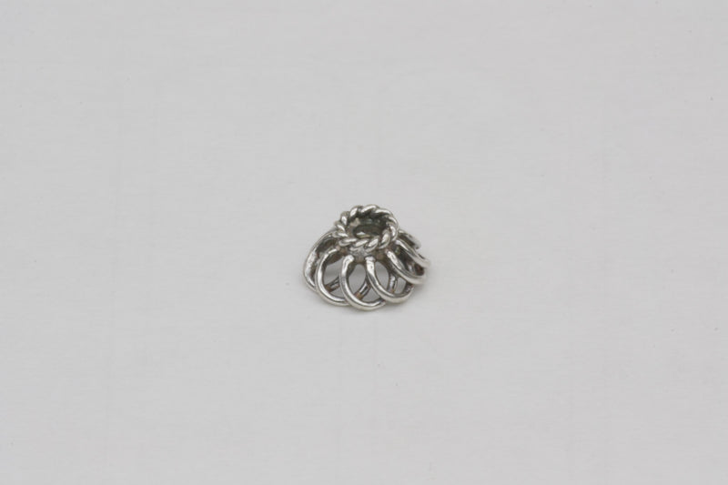 Sterling Silver Infinity Loop Bali Bead Cap