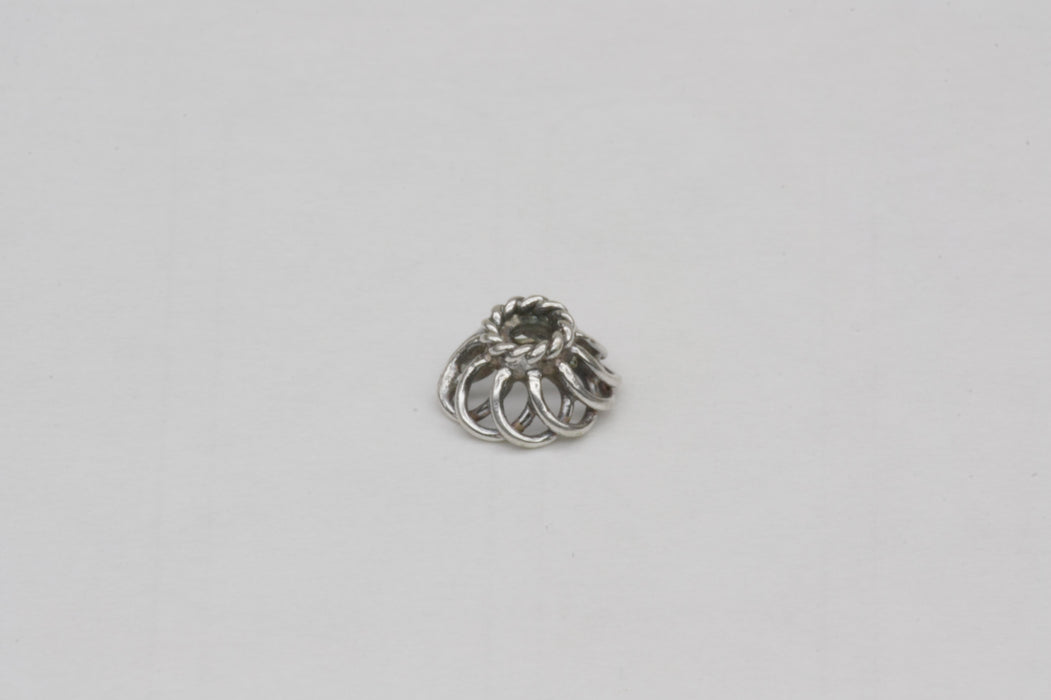 Sterling Silver Infinity Loop Bali Bead Cap