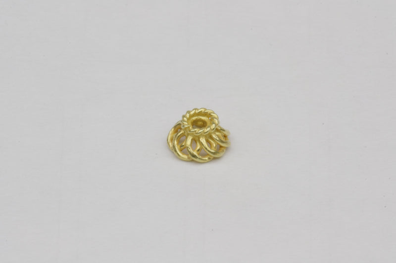 Vermeil Infinity Loop Gold Bali Bead Cap