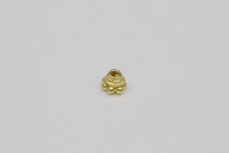 Vermeil Dotted Swirl Bead Cap