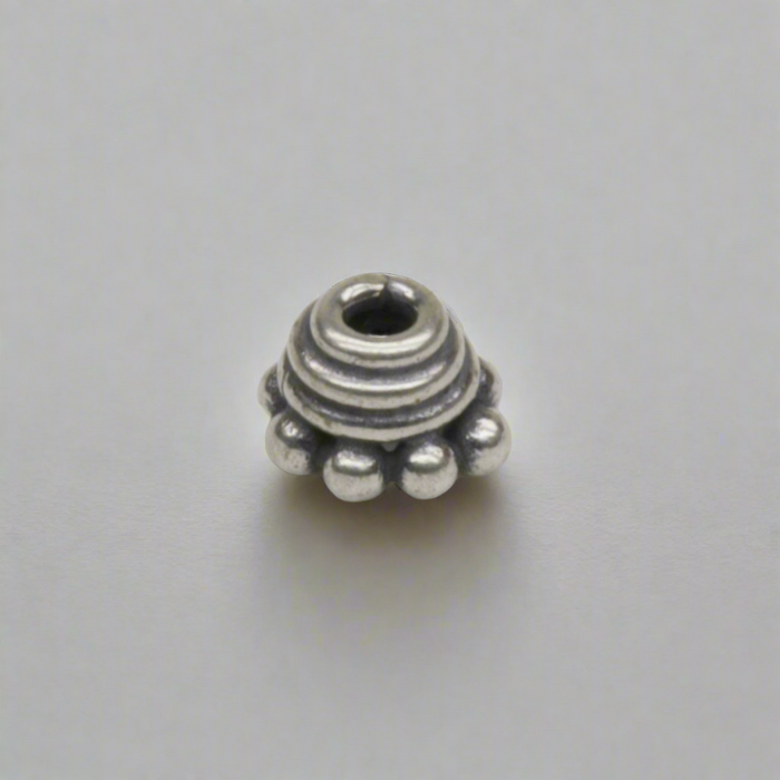 Dome Spacer Bead Cap Sterling Silver
