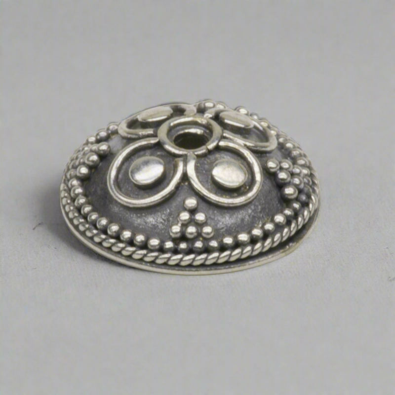 Sterling Silver Ornate Wire Design Bali Bead Cap