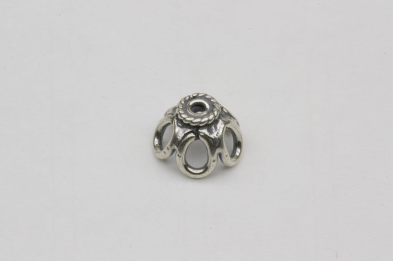 Sterling Silver Simple Wire Loop Bali Bead Cap