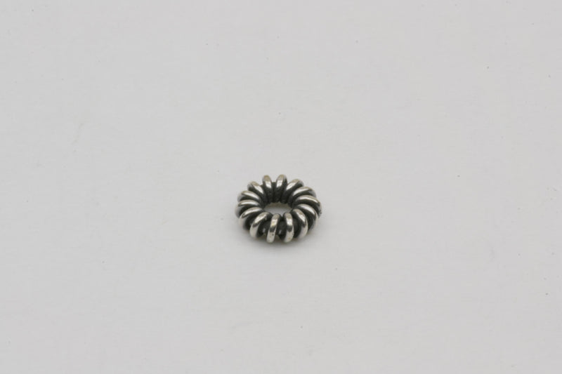 Round Coil Spacer Bead Sterling Silver