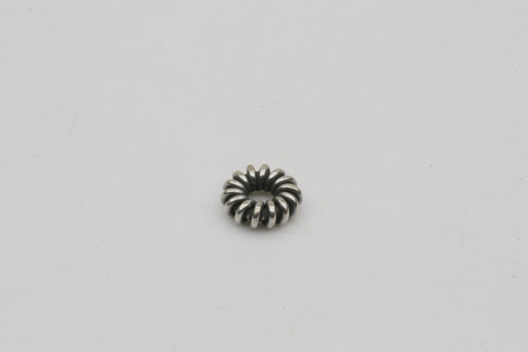 Round Coil Spacer Bead Sterling Silver