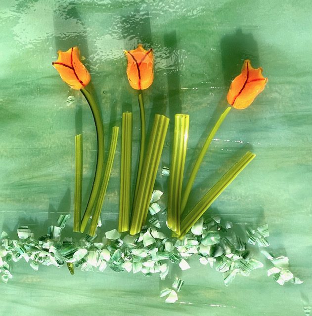 Calypso Tulip - Flowers Millefiori Murrine COE090