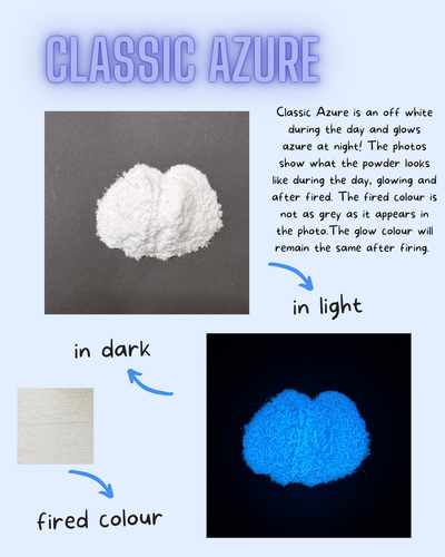 Classic Azure Glow Glass Frit Powder COE090