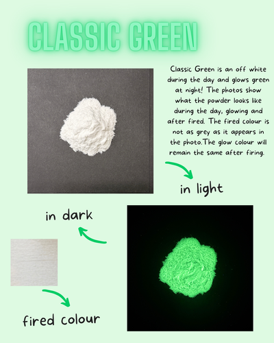 Classic Green Glow Glass Frit Powder COE090