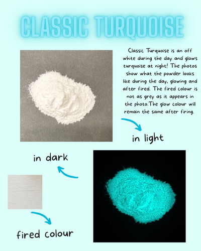 Classic Turquoise Glow Glass Frit Powder COE090