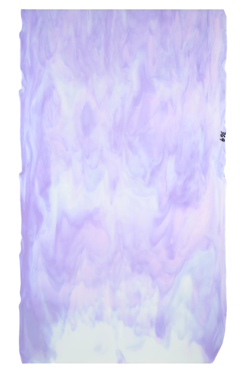 White, Petal Pink Opal, Neo-Lavender Shift Transparent Bullseye Sheet 60105B