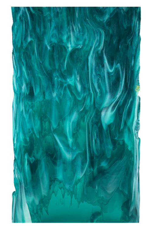 Peacock Blue, Aquamarine Blue and White Streaky Bullseye Sheet 51209A