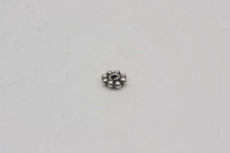 Daisy Flower Bead Spacer Sterling Silver 4mm